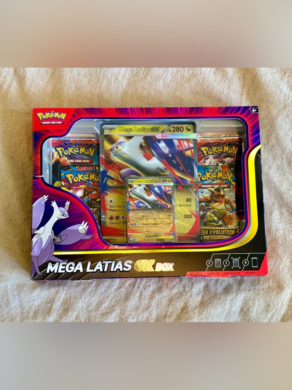 Pokemon Mega Latias EX Box - Purple, Red, Yellow, Blue
